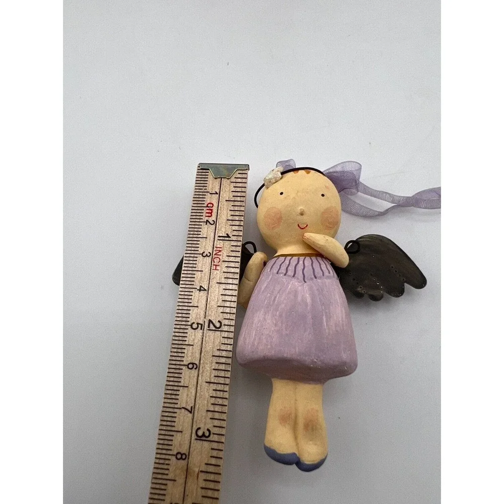 Hallmark Keepsake Ornament Our Little Angel 2001 Red Hair‎ Girl Purple Dress